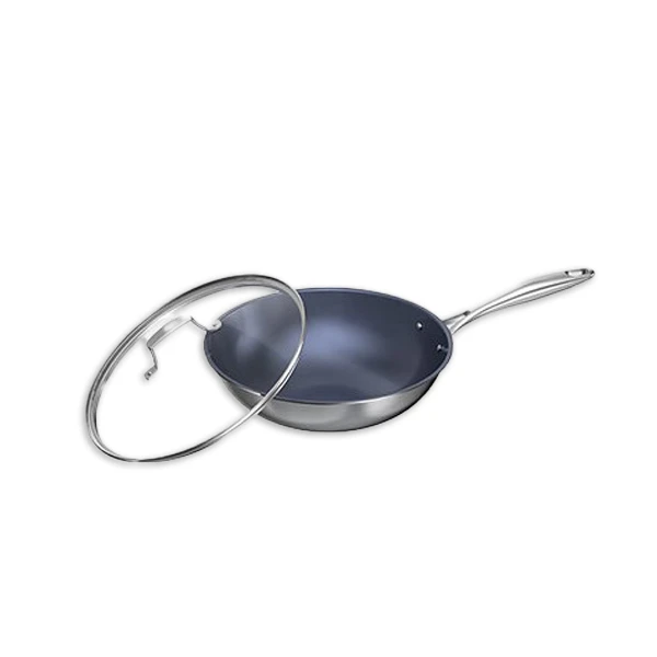 Titāna trimetāla Wok 34cm